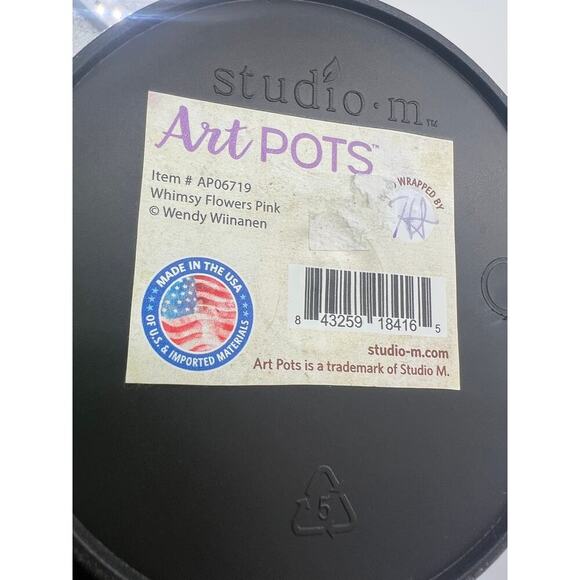 Art Pot Planter Studio M Floral Pink Multicolor Small Succulent Colorful Plant - Picture 9 of 9